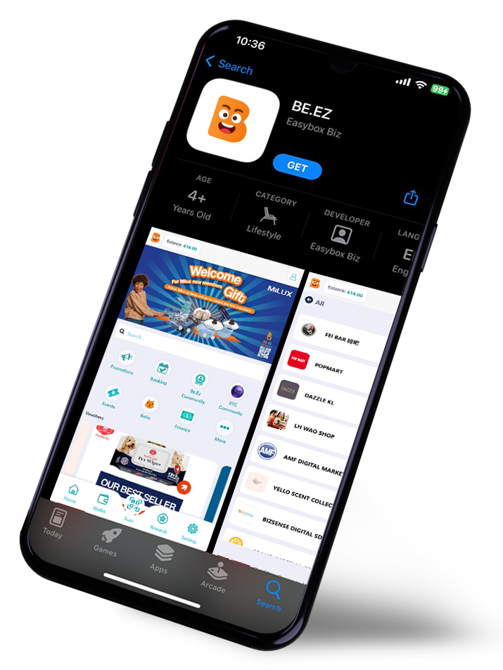 BE.EZ app preview